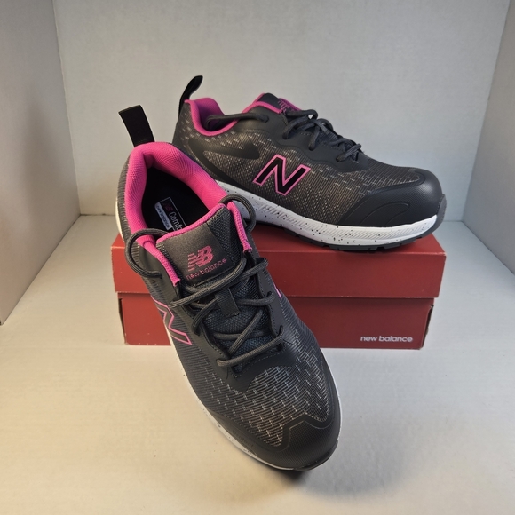 New Balance Shoes - New Balance Logic Safety & Work Shoe Gray and Pink Sneakers Size 7 WIDE